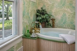 Bathtub in a guest room at our Chautauqua bed and breakfast